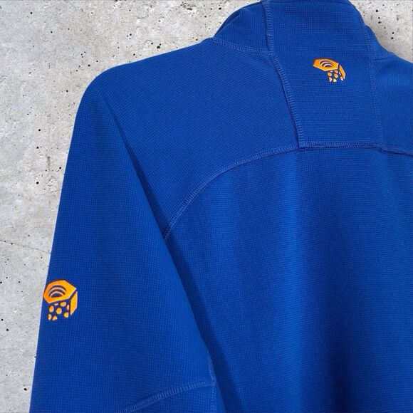 Mountain Hardwear Mens Desna Full Zip Fleece Jacket Athletic Fit Large Azul Blue - Picture 8 of 12